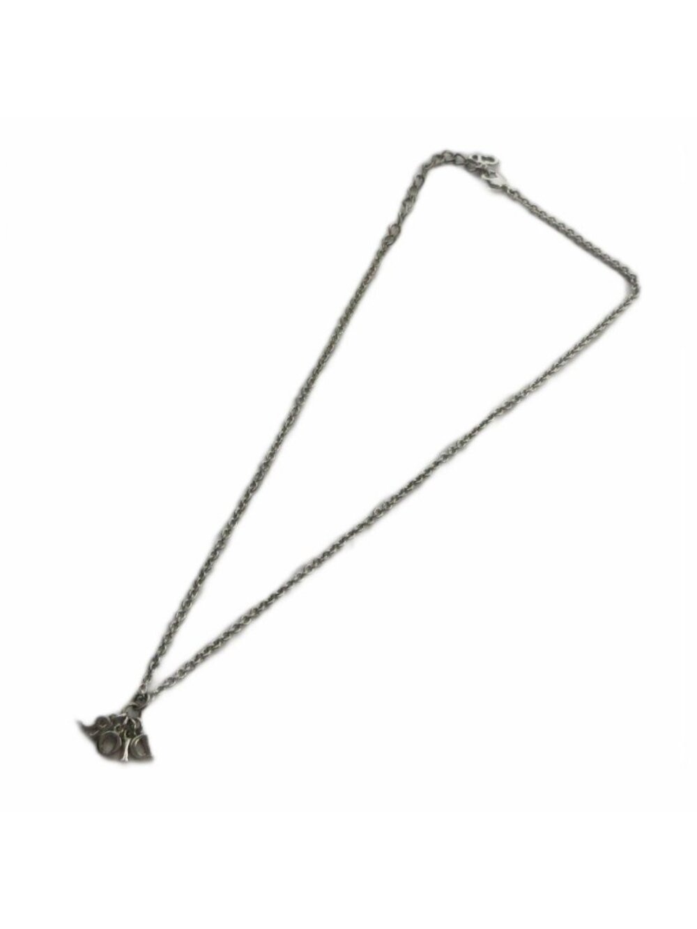 Dior Necklace Pendant Logo Silver - Picture 4 of 6